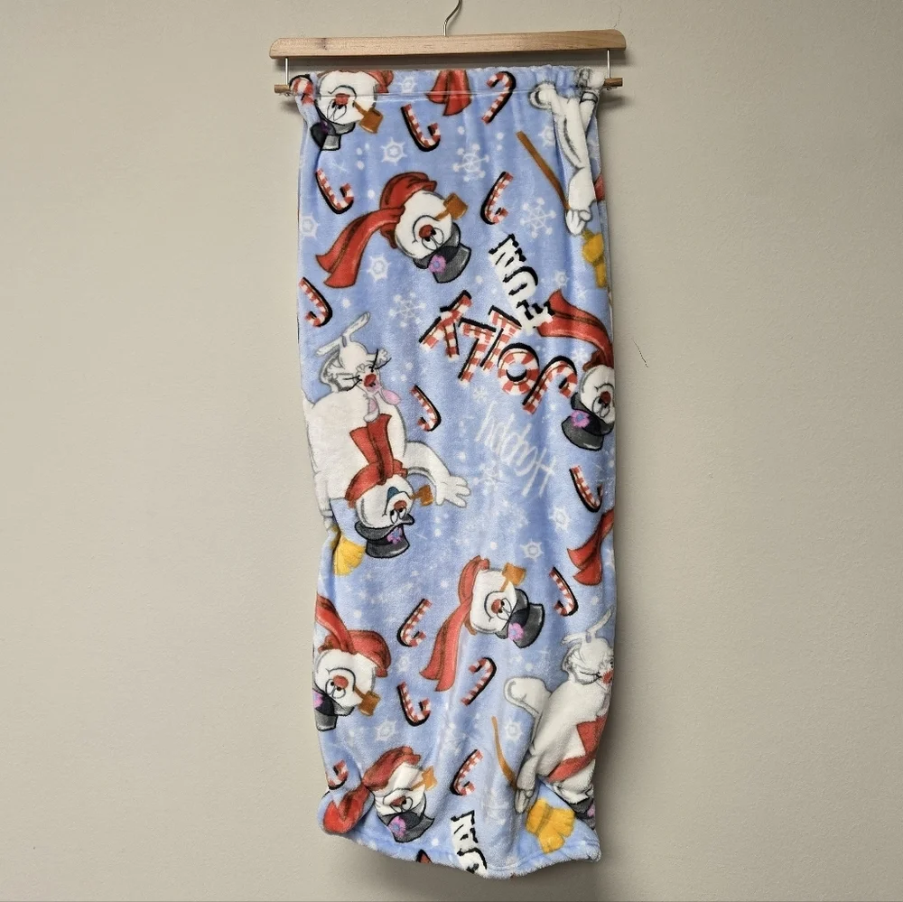 Frosty the Snowman Cloud Throw Blanket Blue